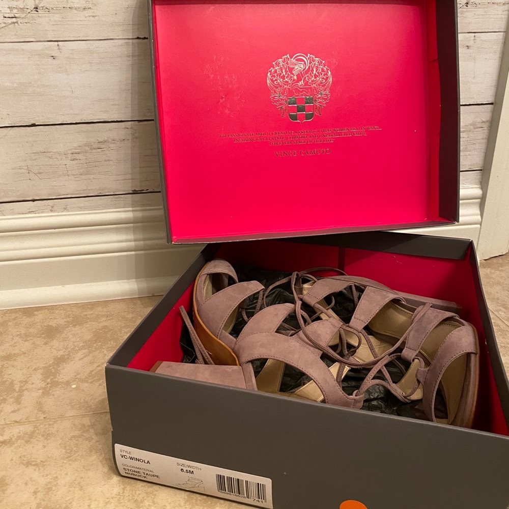 Vince Camuto Winona Lace-Up Heels - Picture 9 of 9